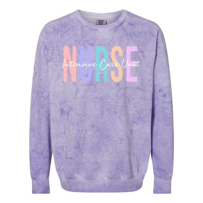 Icu Nurse Intensive Care Unit Nurse Gift Colorblast Crewneck Sweatshirt