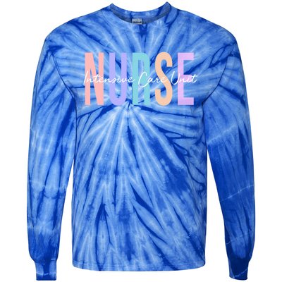 Icu Nurse Intensive Care Unit Nurse Gift Tie-Dye Long Sleeve Shirt