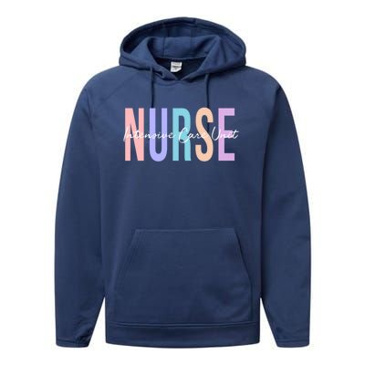 Icu Nurse Intensive Care Unit Nurse Gift Performance Fleece Hoodie