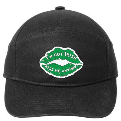Im Not Irish Kiss Me Anyway Funny St Patricks Day 7-Panel Snapback Hat