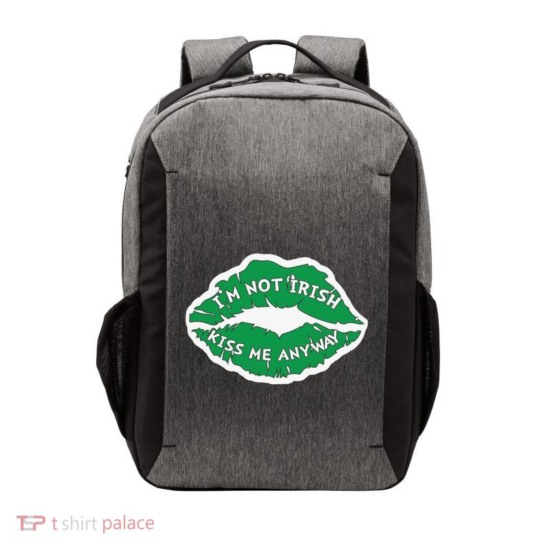 Im Not Irish Kiss Me Anyway Funny St Patricks Day Vector Backpack