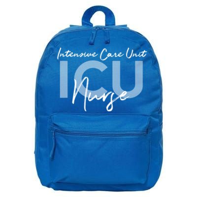 Icu Nurse Intensive Care Unit Gift 16 in Basic Backpack