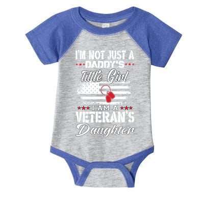 IM Not Just DaddyS Little Girl IM A Veterans Daughter Infant Baby Jersey Bodysuit