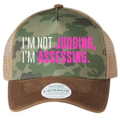 I'm Not Judging I'm Assessing Funny Sarcasm Premium Legacy Tie Dye Trucker Hat