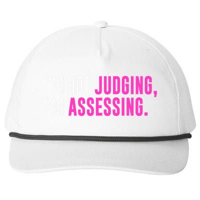 I'm Not Judging I'm Assessing Funny Sarcasm Premium Snapback Five-Panel Rope Hat