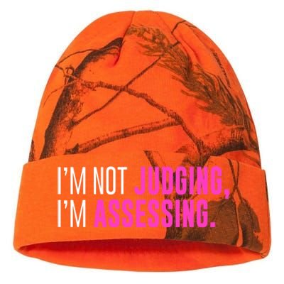 I'm Not Judging I'm Assessing Funny Sarcasm Premium Kati Licensed 12" Camo Beanie