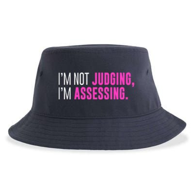 I'm Not Judging I'm Assessing Funny Sarcasm Premium Sustainable Bucket Hat