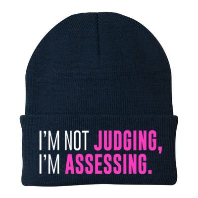 I'm Not Judging I'm Assessing Funny Sarcasm Premium Knit Cap Winter Beanie