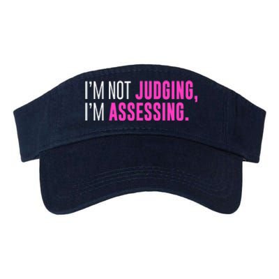 I'm Not Judging I'm Assessing Funny Sarcasm Premium Valucap Bio-Washed Visor