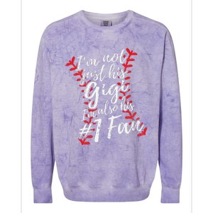 I'm Not Just His Gigi I'm His Number One Fan Baseball Cute Colorblast Crewneck Sweatshirt