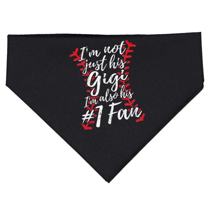 I'm Not Just His Gigi I'm His Number One Fan Baseball Cute USA-Made Doggie Bandana