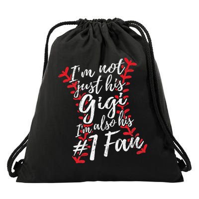 I'm Not Just His Gigi I'm His Number One Fan Baseball Cute Drawstring Bag