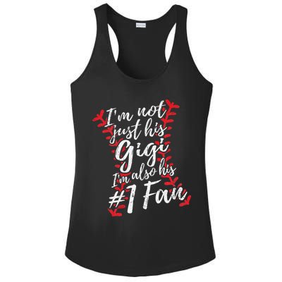 I'm Not Just His Gigi I'm His Number One Fan Baseball Cute Ladies PosiCharge Competitor Racerback Tank