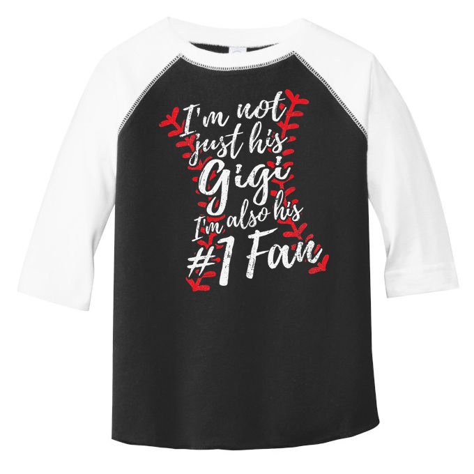 I'm Not Just His Gigi I'm His Number One Fan Baseball Cute Toddler Fine Jersey T-Shirt