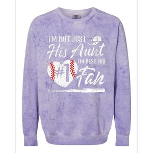 I'm Not Just His Aunt I'm His Number One Fan Baseball Colorblast Crewneck Sweatshirt