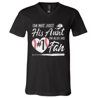 I'm Not Just His Aunt I'm His Number One Fan Baseball V-Neck T-Shirt