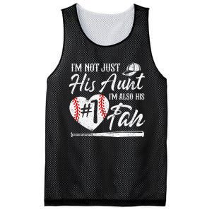 I'm Not Just His Aunt I'm His Number One Fan Baseball Mesh Reversible Basketball Jersey Tank