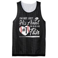 I'm Not Just His Aunt I'm His Number One Fan Baseball Mesh Reversible Basketball Jersey Tank