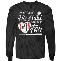 I'm Not Just His Aunt I'm His Number One Fan Baseball Tie-Dye Long Sleeve Shirt