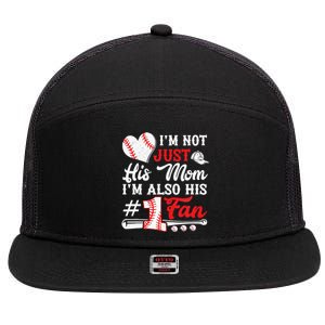 I'm Not Just His Aunt I'm His Number One Fan Baseball 7 Panel Mesh Trucker Snapback Hat