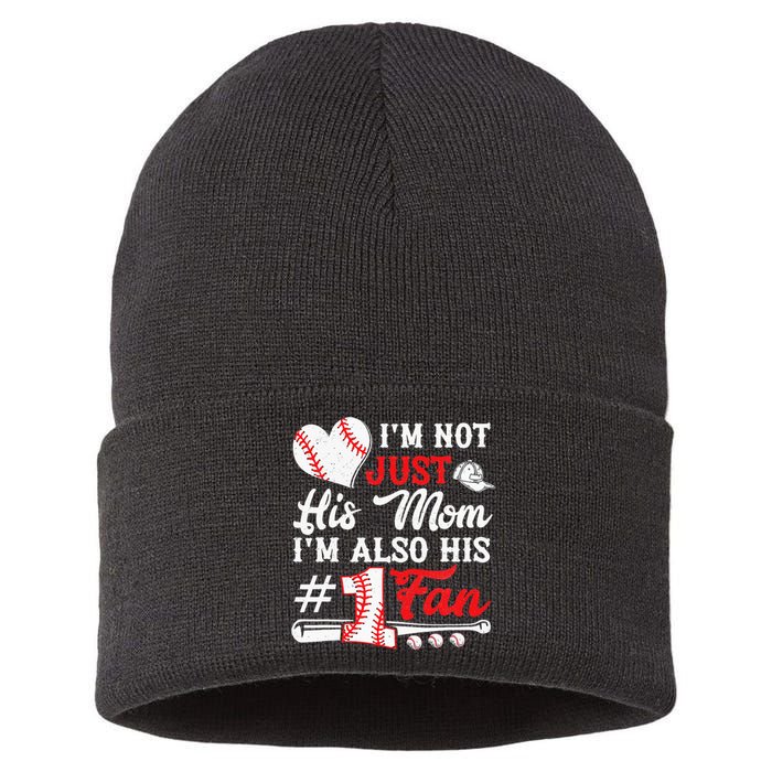 I'm Not Just His Aunt I'm His Number One Fan Baseball Sustainable Knit Beanie