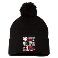 I'm Not Just His Aunt I'm His Number One Fan Baseball Pom Pom 12in Knit Beanie