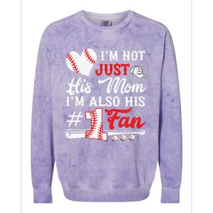 I'm Not Just His Mom I'm His Number One Fan Baseball Cute Colorblast Crewneck Sweatshirt