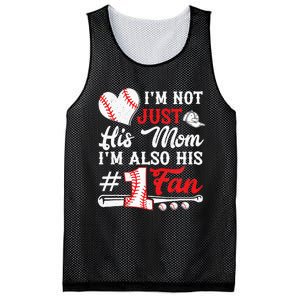 I'm Not Just His Mom I'm His Number One Fan Baseball Cute Mesh Reversible Basketball Jersey Tank