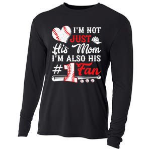 I'm Not Just His Mom I'm His Number One Fan Baseball Cute Cooling Performance Long Sleeve Crew