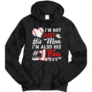 I'm Not Just His Mom I'm His Number One Fan Baseball Cute Tie Dye Hoodie