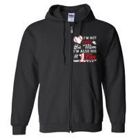 I'm Not Just His Mom I'm His Number One Fan Baseball Cute Full Zip Hoodie