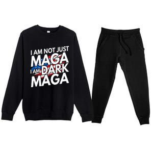 IM Not Just Maga IM Dark Maga Trump 2024 Elections Premium Crewneck Sweatsuit Set