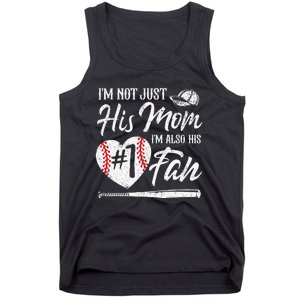 I'm Not Just His Mom I'm His Number One Fan Baseball Cute Tank Top