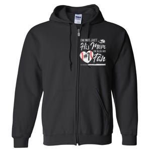 I'm Not Just His Mom I'm His Number One Fan Baseball Cute Full Zip Hoodie