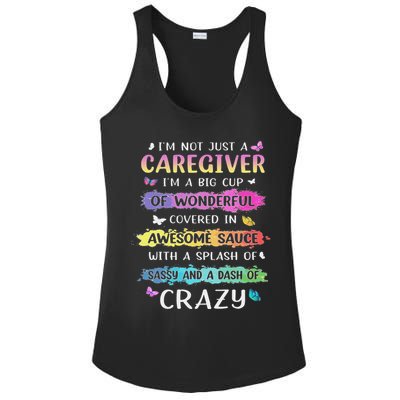 I'm Not Just A Caregiver I'm A Big Cup Of Wonderful Covered Ladies PosiCharge Competitor Racerback Tank