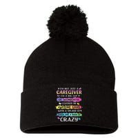 I'm Not Just A Caregiver I'm A Big Cup Of Wonderful Covered Pom Pom 12in Knit Beanie