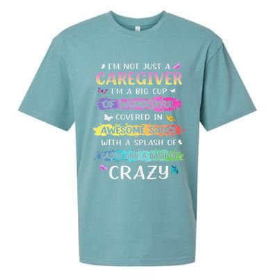 I'm Not Just A Caregiver I'm A Big Cup Of Wonderful Covered Sueded Cloud Jersey T-Shirt