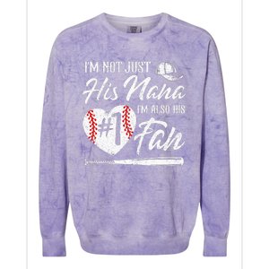 I'm Not Just His Nana I'm His Number One Fan Baseball Cute Colorblast Crewneck Sweatshirt