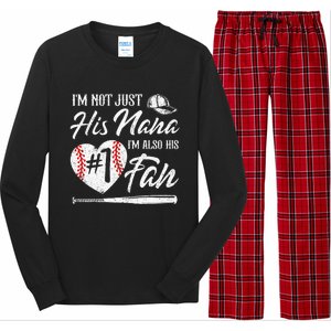 I'm Not Just His Nana I'm His Number One Fan Baseball Cute Long Sleeve Pajama Set