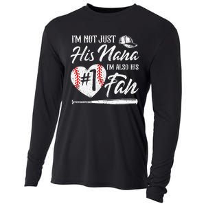 I'm Not Just His Nana I'm His Number One Fan Baseball Cute Cooling Performance Long Sleeve Crew