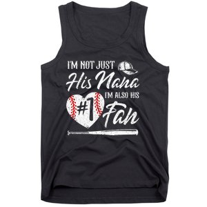 I'm Not Just His Nana I'm His Number One Fan Baseball Cute Tank Top