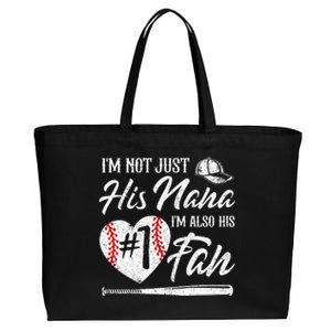 I'm Not Just His Nana I'm His Number One Fan Baseball Cute Cotton Canvas Jumbo Tote