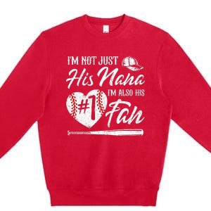 I'm Not Just His Aunt I'm His Number One Fan Baseball Premium Crewneck Sweatshirt