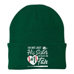 Im Not Just His Sister Im His Number One Fan Baseball Cute Knit Cap Winter Beanie