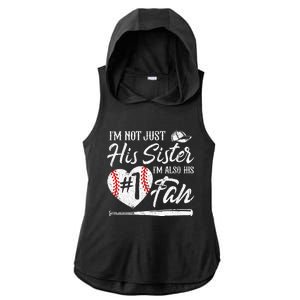 Im Not Just His Sister Im His Number One Fan Baseball Cute Ladies PosiCharge Tri-Blend Wicking Draft Hoodie Tank