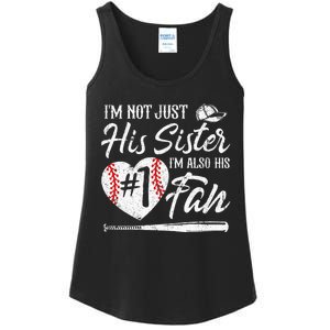 Im Not Just His Sister Im His Number One Fan Baseball Cute Ladies Essential Tank