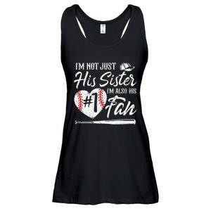 Im Not Just His Sister Im His Number One Fan Baseball Cute Ladies Essential Flowy Tank