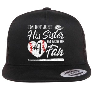 Im Not Just His Sister Im His Number One Fan Baseball Cute Flat Bill Trucker Hat