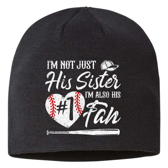 Im Not Just His Sister Im His Number One Fan Baseball Cute Sustainable Beanie