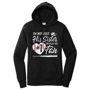 Im Not Just His Sister Im His Number One Fan Baseball Cute Women's Pullover Hoodie